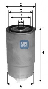 UFI FILTERS Filtr paliwa FILTERS 24.350.02