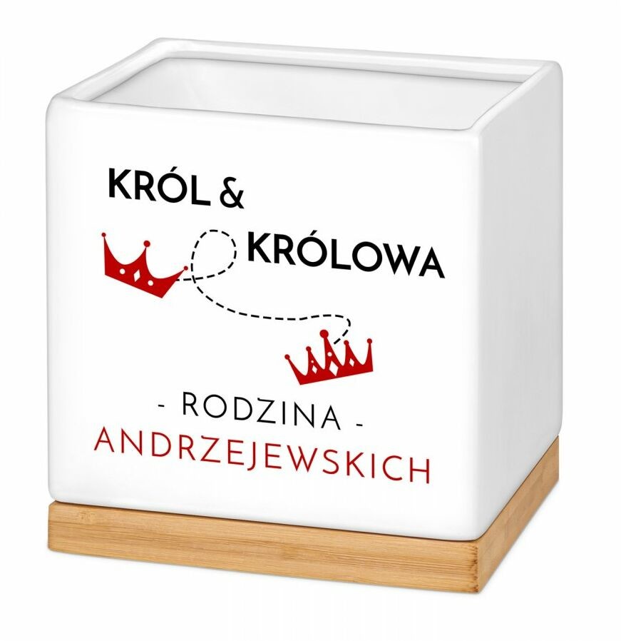 Blumfeldt Murrano Personalizowana kwadratowa z napisem dla pary na ślub PDC2-034