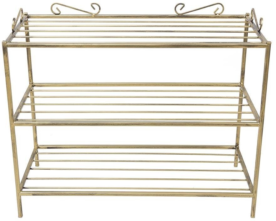 Złota półka na buty metalowa wzór Esy 10-969-E-cz-z