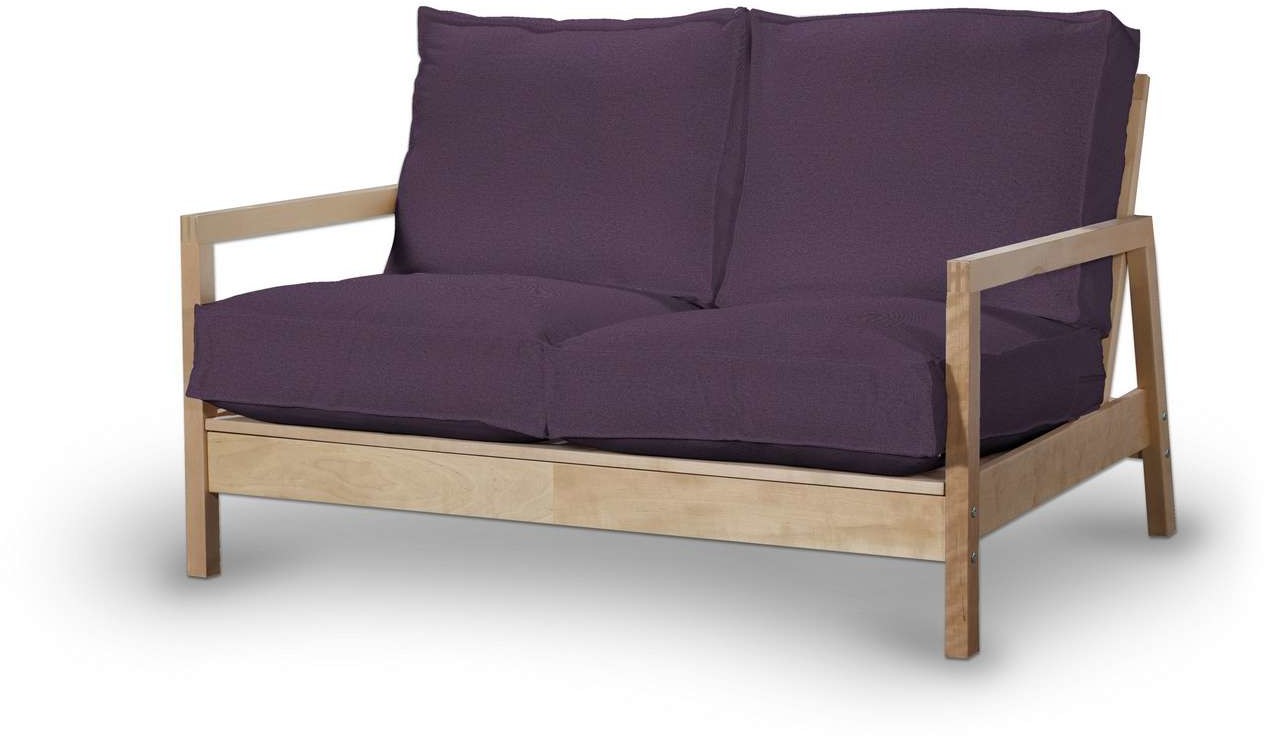 Dekoria pl pl Pokrowiec na sofę Lillberg 2-osobową nierozkładaną fioletowy Sofa Lillberg 2-osobowa Etna 627-161-27