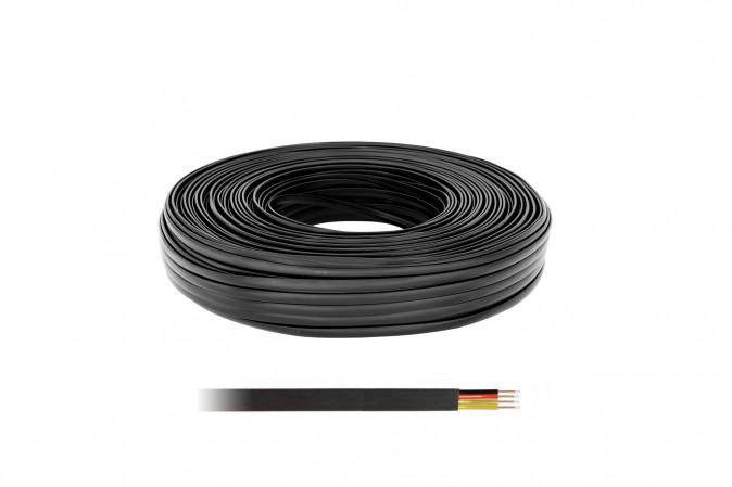 LP Kabel telefoniczny 4C czarny 100 LXK512 LEC-KAB0503LX