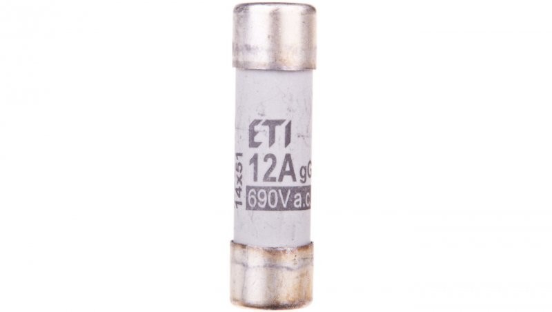 Eti-Polam Wkładka bezpiecznikowa cylindryczna 14x51mm 12A gG 690V CH14 002630008 /10szt./ 002630008