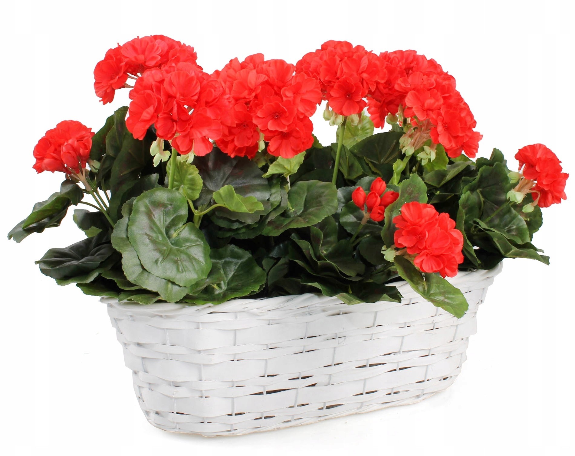 Biała Wiklinowa Balkonówka Z Folią 45x18x14h cm