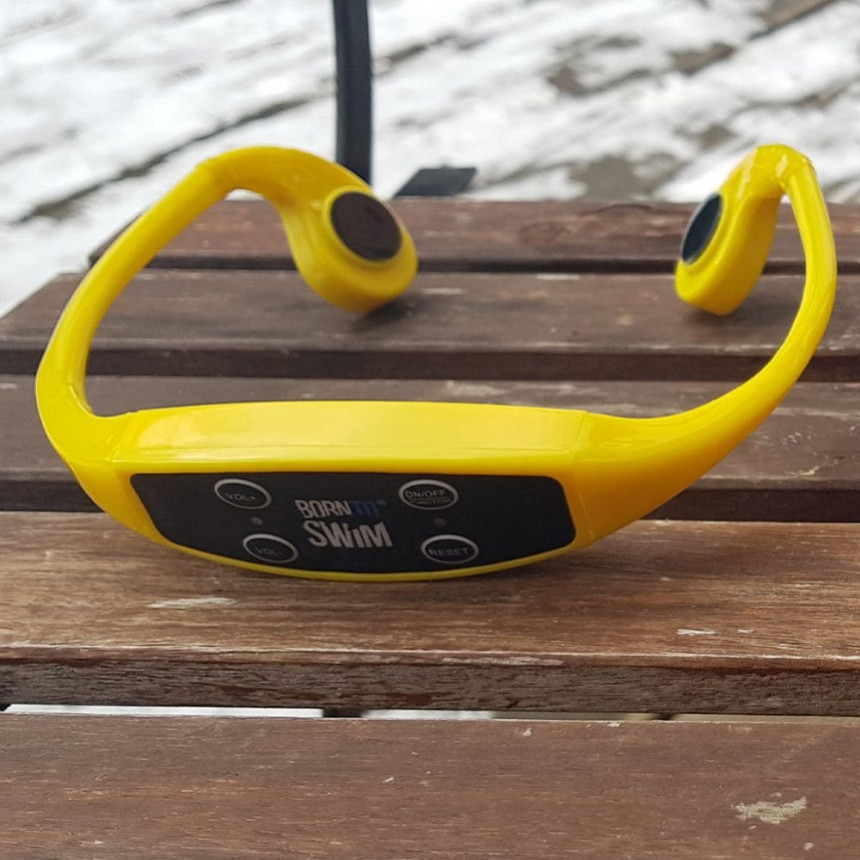 Borntoswim swim voice - swimmer headset żółty