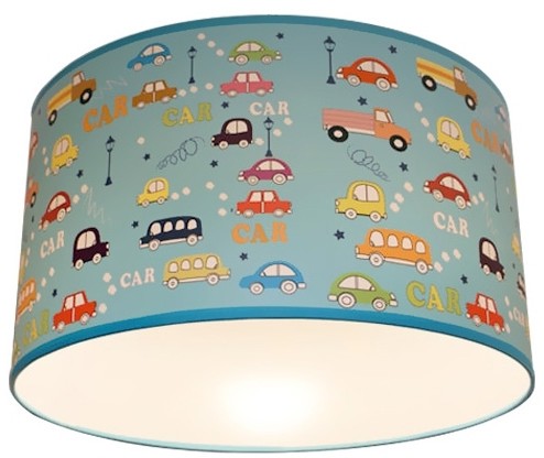 Lampdar Plafon dziecięcy CARS 2xE27/60W/230V niebieski