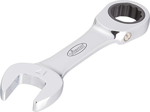 Vigor klucz grzechotkowy Klucz płasko-oczkowy, wersja krótka, szerokość: 10 MM, całkowita długość: MM, 1 sztuka, V2824 V2824