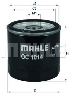 Mahle FILTR OLEJU KNECHT OC 1014 VOLVO S60 II S80 II V60 V70 III XC60 2,0T 10 OC 1014