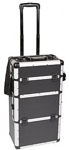 Perel Perel WALIZKA NARZEDZIOWA ALUMINIOWA NA KÓŁKACH - 370 x 225 x 710 mm - CZARNA 1827-CJ