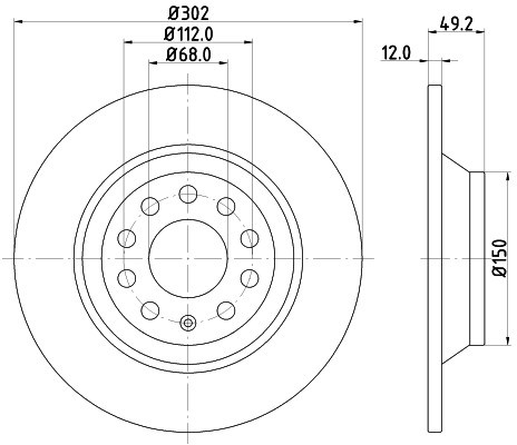 HELLA PAGID Tarcza hamulcowa PAGID 8DD355111-181