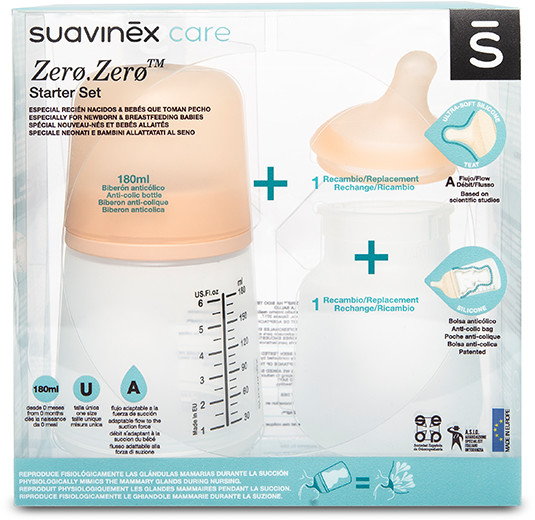 Suavinex Zestaw Startowy Zero Zero 180ML | 30642215