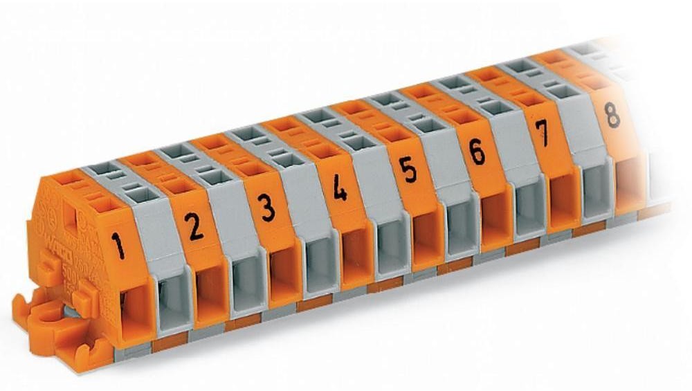 WAGO Listwa zaciskowa WAGO 6 mm Sprężynowe Alokacja L szary 260-410 25 szt 260-410