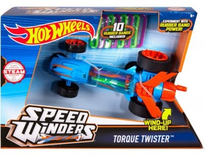 Mattel Hot Wheels Autonakręciak i wyscigówki, niebieski