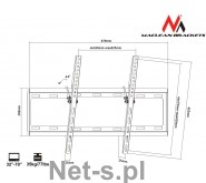Maclean Uchwyt do TV 32-70 cali 35kg VESA standard (mc-605)