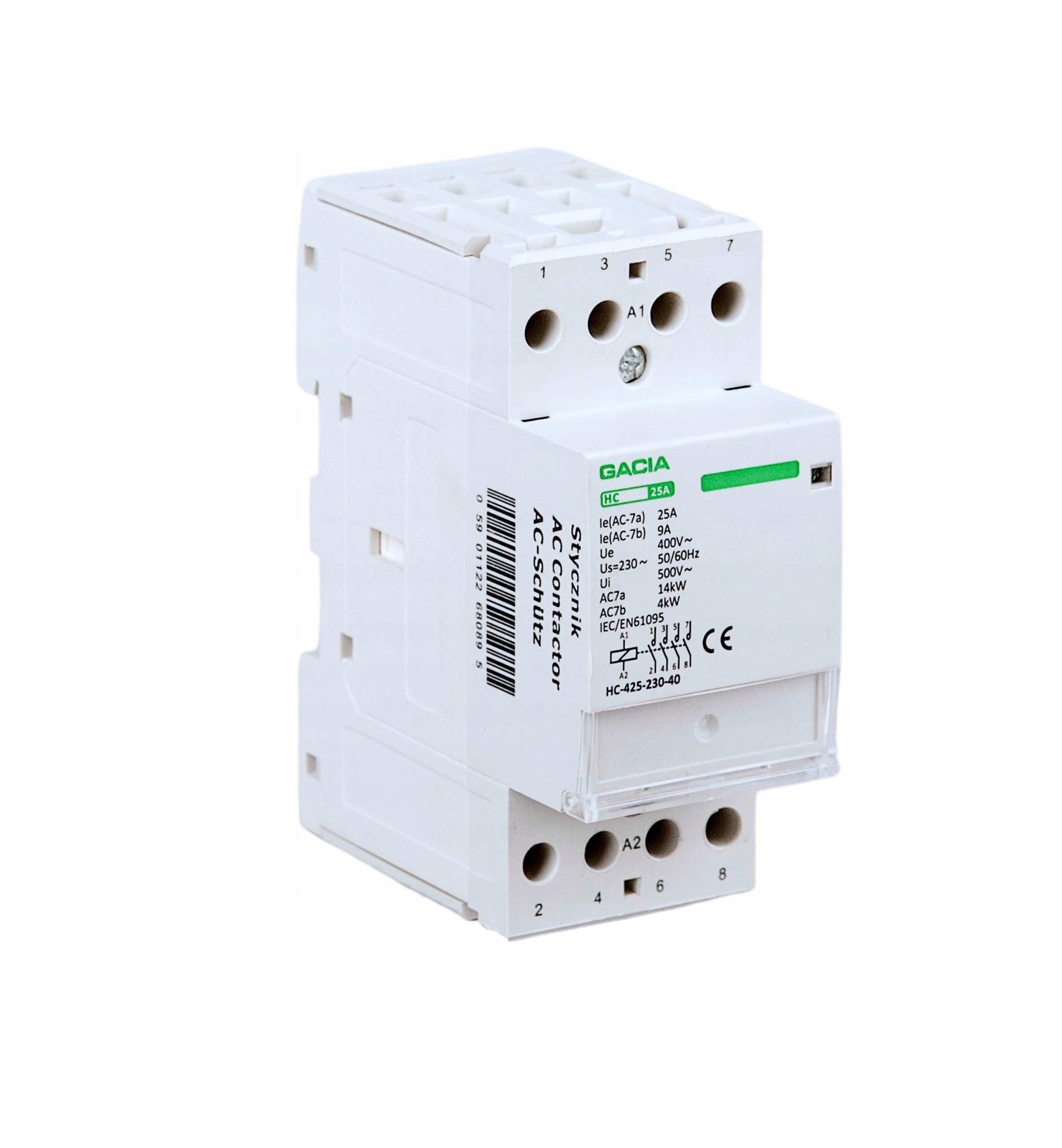 Stycznik Modułowy Instalacyjny 3F 25A 4Z 4NO 230V