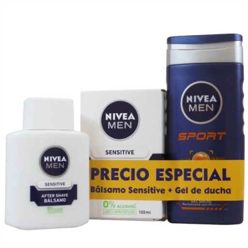 Nivea Men Zestaw Balsam po goleniu Sensitive + Żel