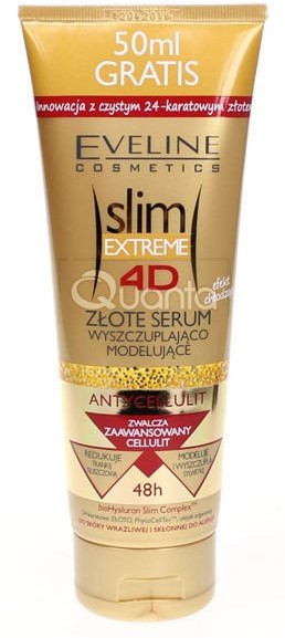 Eveline ExtraSlim 4D Złote Serum Wyszczuplająco Modelujące Antycellulit 250 ml 1234569369
