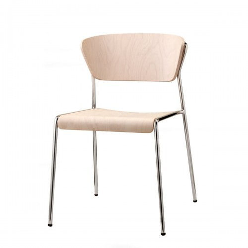Scab Design Krzesło Lisa drewniane - rama chromowana 2852-2 CR