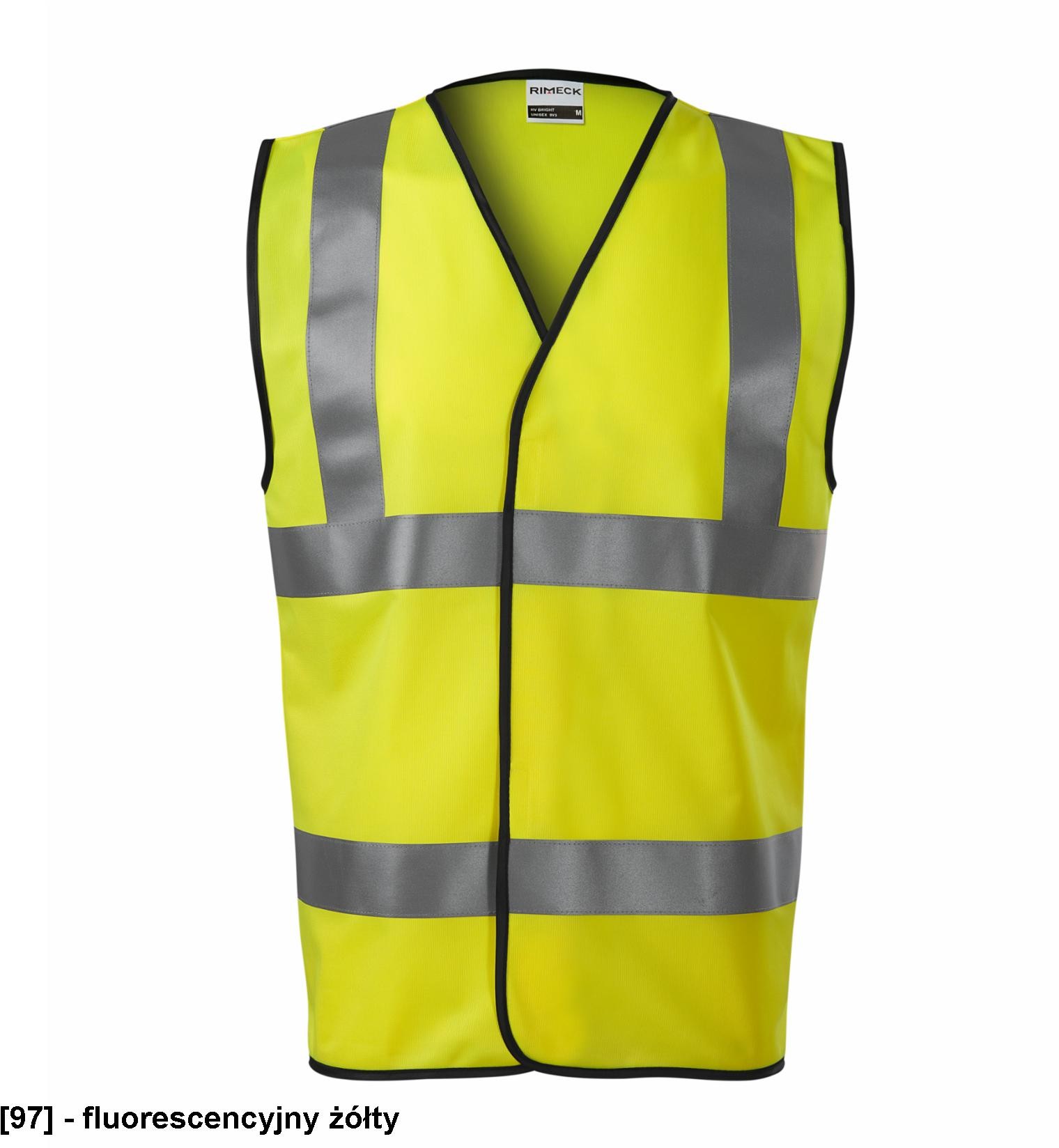 ADLER RIMECK HV Bright 9V3 - Kamizelka odblaskowa unisex, 120 g/m, 100% poliester, 2 kolory - M-2XL HV Bright 9V3