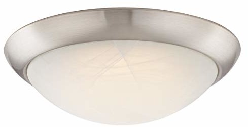 Westinghouse Lighting 63088 lampa sufitowa LED 28 cm z możliwością ściemniania, do wnętrz, szczotkowane wykończenie niklowe z białym szkłem alabastrowym