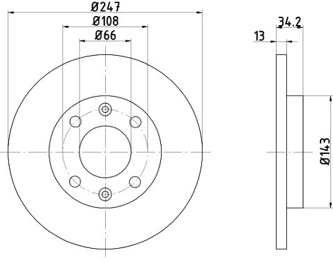 MINTEX Tarcza hamulcowa MDC1010
