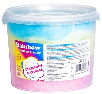 GSG24 Kolorowa tęczowa wata cukrowa Rainbow Cotton Candy 3L 1009595