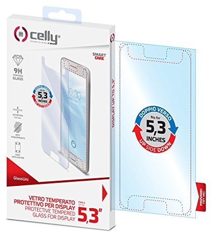 Celly glassuni szklany zapewnia ochronę smartfona, przezroczysty, przezroczysty GLASSUNI5.3