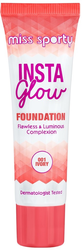 Miss Sporty Insta Glow Foundation 30 ml Rozjaśniający podkład 001 Ivory