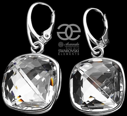Swarovski PIĘKNE KOLCZYKI CRYSTAL W OPRAWIE SREBRO