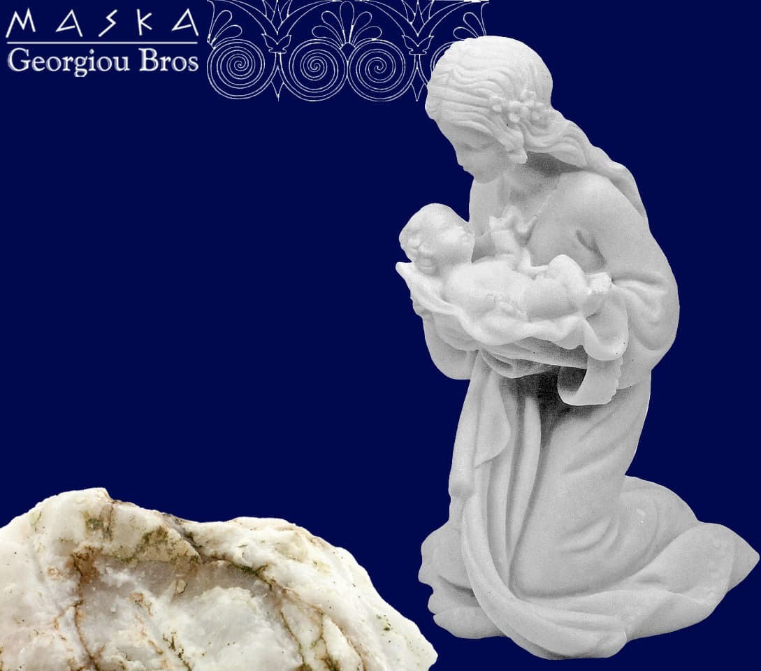 Maria z dzieciątkiem alabaster grecki