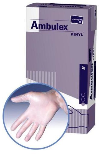 Ambulex Rękawice niejałowe Ambulex VINYL niepudrowane XS 100szt MA-144-XS00-010