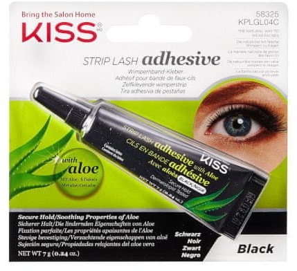 KISS Klej do rzęs w kolorze czarnym z klejem do rzęs z Aloe Black 7 g