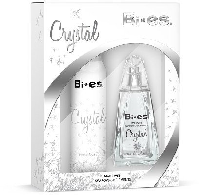 Bi-es Crystal Damski Komplet Woda perfumowana 100ml + Dezodorant 150ml