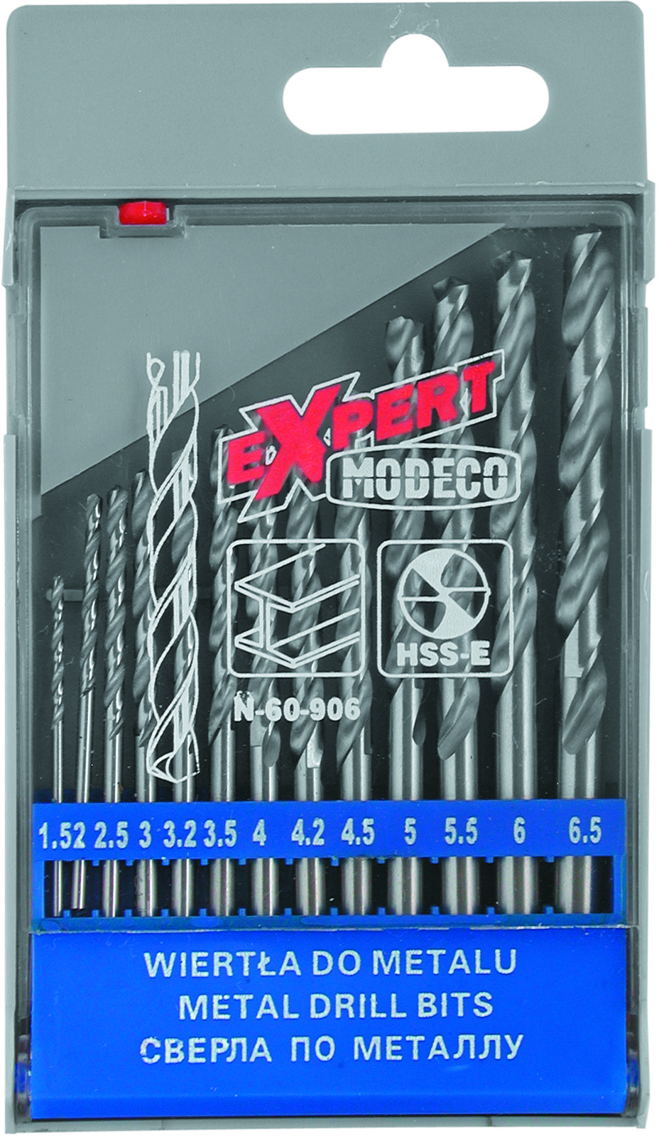 Modeco zestaw szlifowanych do metaluHSS 1,5-6,5 mm marki Expert MN-60-90 (MN-60-906)