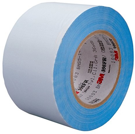 3M 3 m 7000001301 taśma klejąca z włókna szklanego, 398 FR, 76 MM X 33 m, 0,18 MM, biały (12 szt.) 96673