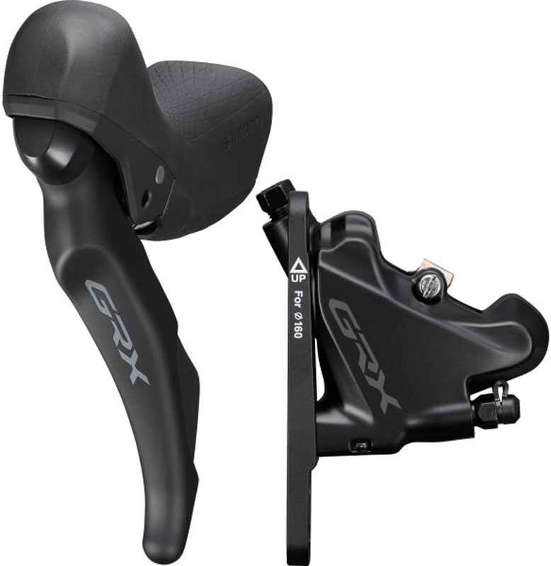 Shimano GRX ST-RX600/BR-RX400 Hamulec tarczowy Przednie koło 2-rz., black 2020 Hamulce tarczowe I-RX4001DLF6SC100A