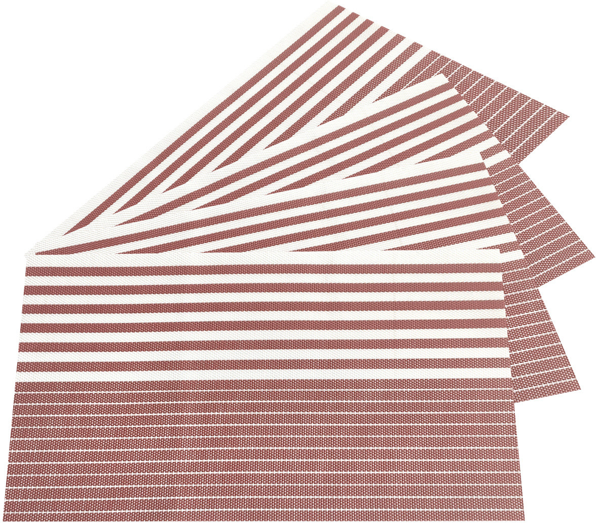 Podkładka stołowa Stripe brązowy, 30 x 45 cm, zestaw 4 szt.