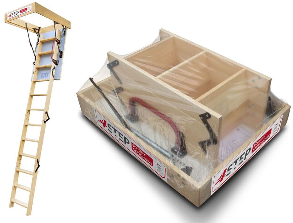 4STEP Schody Strychowe EXTRA 46mm 100x80 80x100 +GRATIS