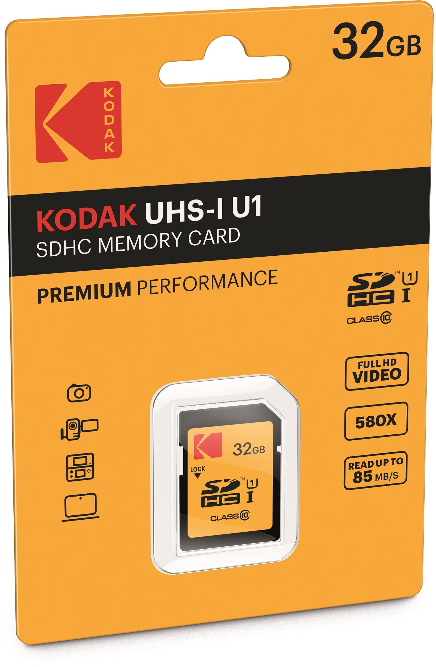 Kodak SDHC 32GB Class 10 U1 (EKMSD32GHC10K)