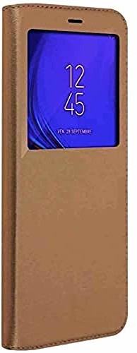 Samsung iPOMCASE Coque Protection Pochette pour Galaxy S5 G900, Marron S5.Camel.
