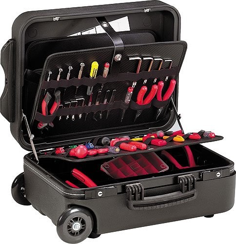 Gt-Line GT-Line n.m. wheelspel walizka narzędziowa, wykonany z polietylenu o elastycznej tkaniny, 453 X 345 X 185 MM, czarny N.M.WHEELSPEL