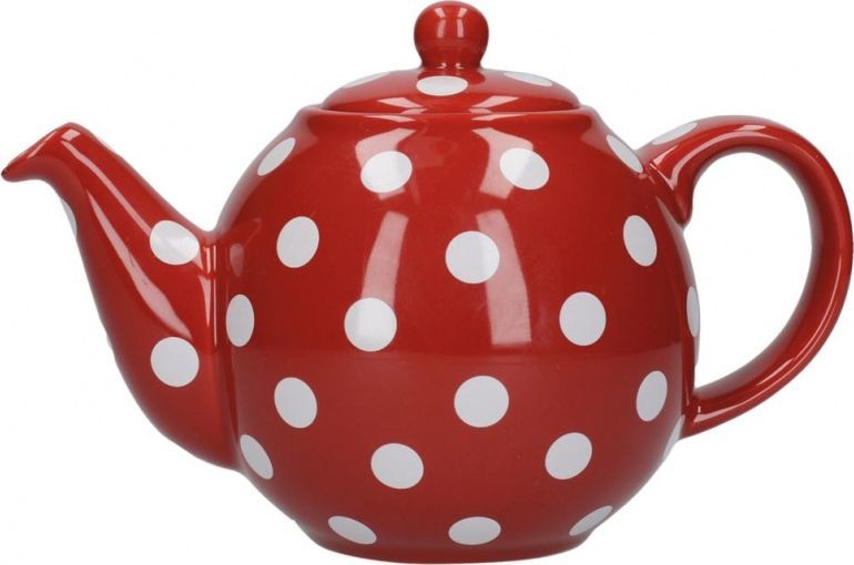 NoName czajniczek Globe 500 ml ceramiczny czerwony/biały twm_949416