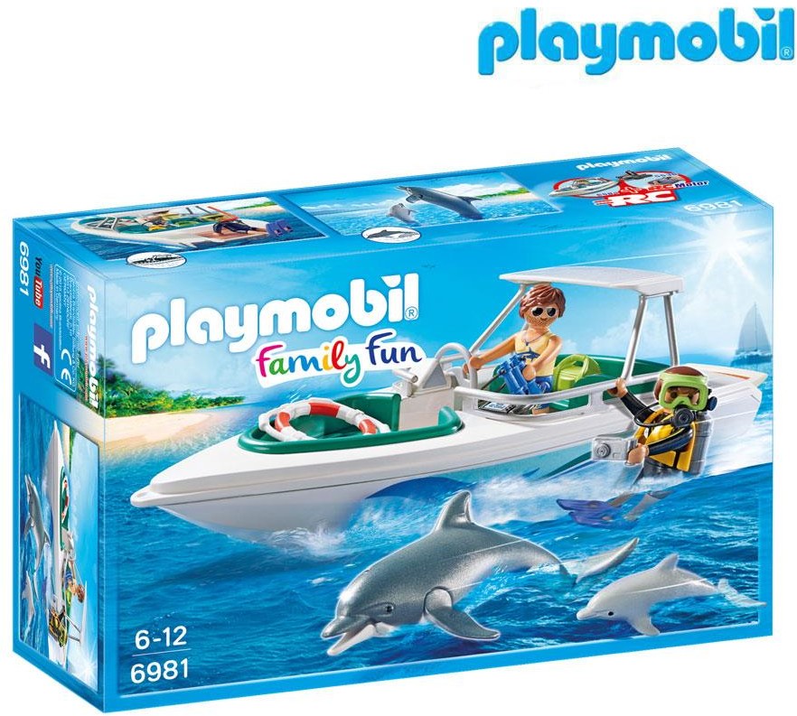 Playmobil PLAYMOBIL - FAMILY FUN - NURKOWIE Z MOTORÓWKĄ - 6981
