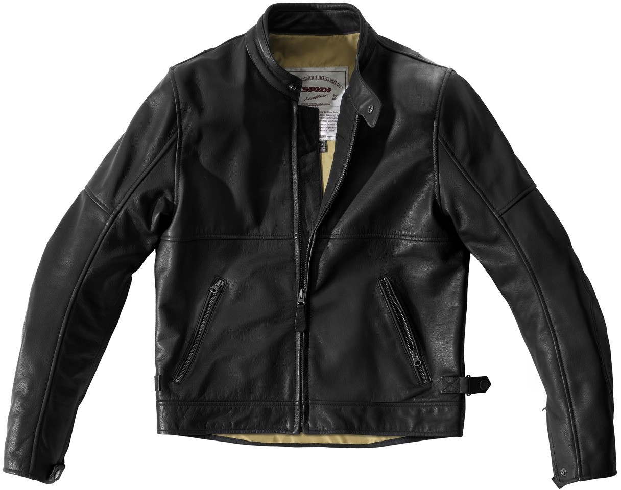 SPIDI P180 026 Rock Męska skórzana kurtka motocyklowa czarna : Rozmiar - 58 SD-P180-026-58
