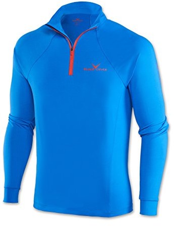Black Crevice Black Crevice Męska koszulka funkcyjna z zamkiem błyskawicznym, niebieska (jasnoniebieski/czerwony), XXL BCR112030-LBR-XXL