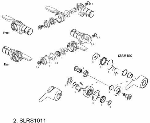 Sram piór zestaw -częściowy, prawa jazdy zapewnia Triathlon i czasu na kierownicę SLRS1011