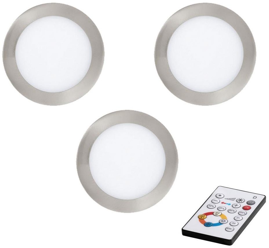 Eglo 78661 - SET 3x LED Ściemniana wpuszczana oprawa sufitowa TINUS LED/6W/230V + pilot