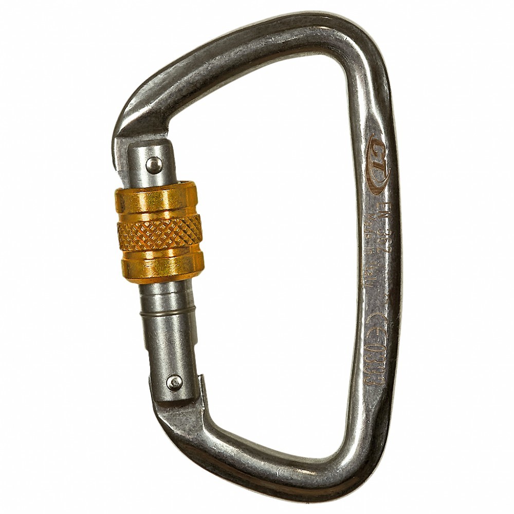 Climbing Technology KARABINEK D-SHAPE STALOWY ZAKRĘCANY NIERDZEWNY