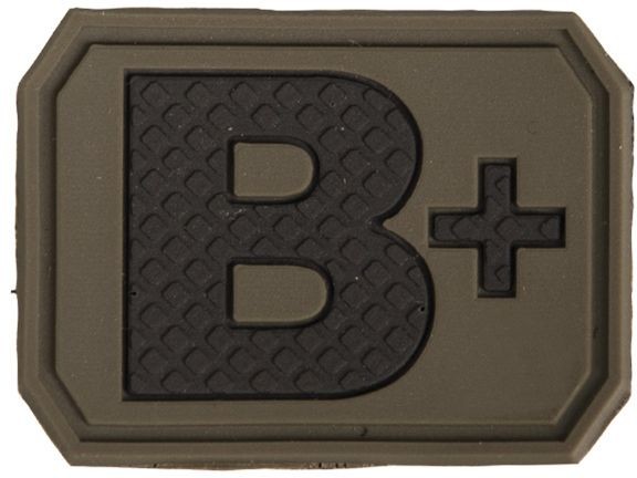 Mil-Tec Emblemat z grupą krwi B+ olive (16831301) 16831301