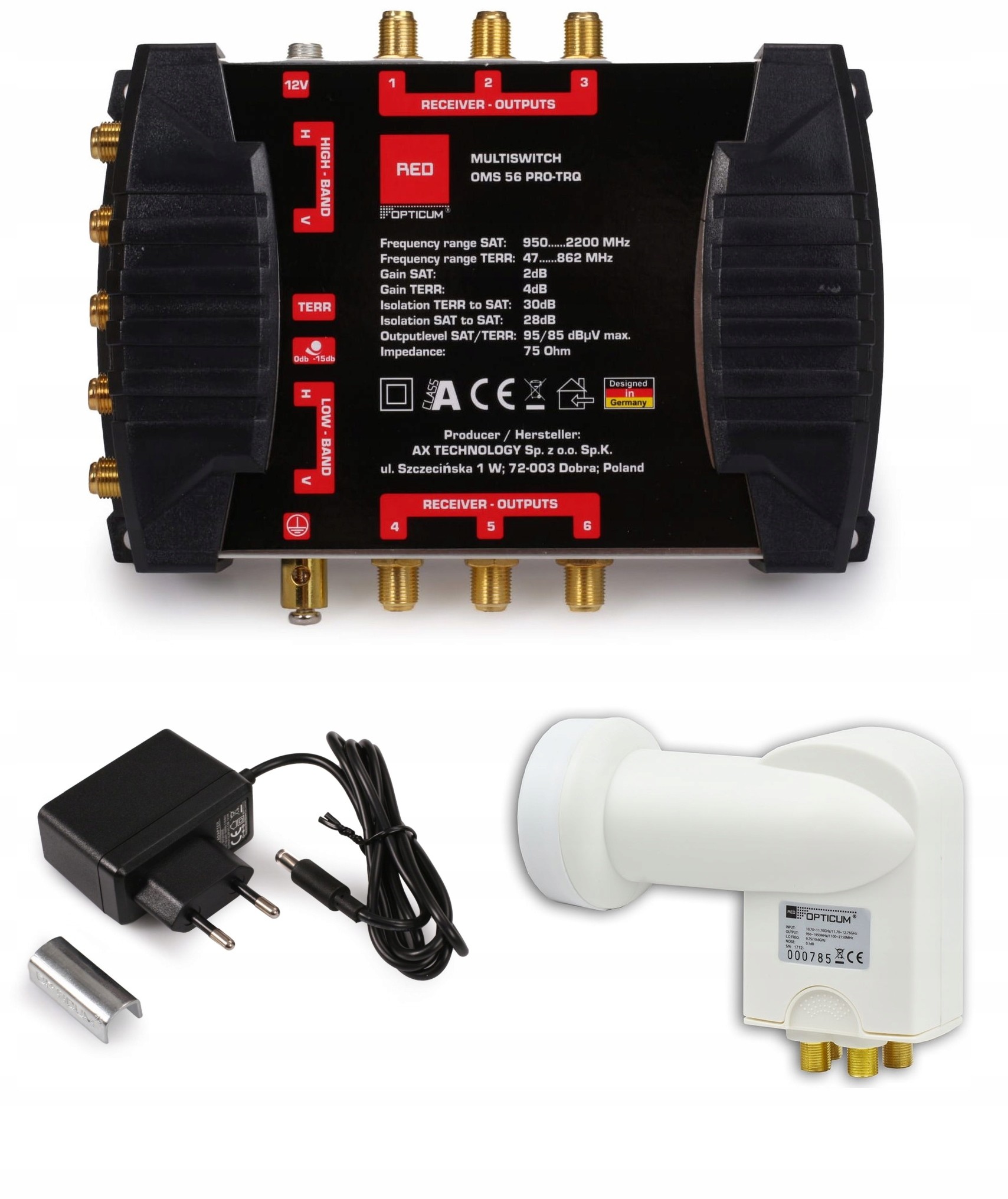 Opticum MultiSwitch 5/ 6 Wyjść Konwerter Quattro