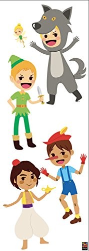 Plage PLAGE 152569 dekoracyjna naklejka ścienna książęta historie-dzieci, winyl, 68 x 0,1 x 24 cm, wielokolorowy 152569